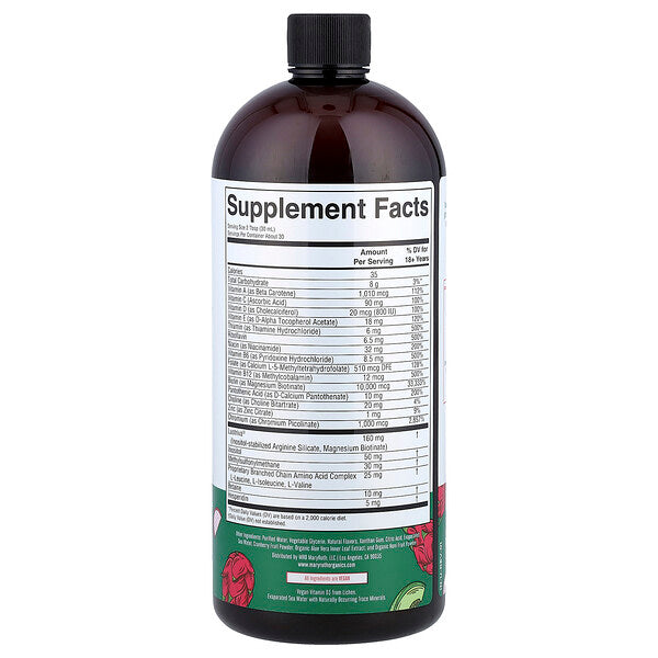 Maryruth S Maye Multivitamin Saç Böyümə Üçün Əjənt Qarpız Qovun 30 Fl Oz 887 Ml