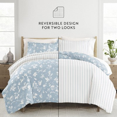 Becky Cameron Soft Farmhouse Florals Premium 3PC Yataq Dəsti, Ultra Yumşaq