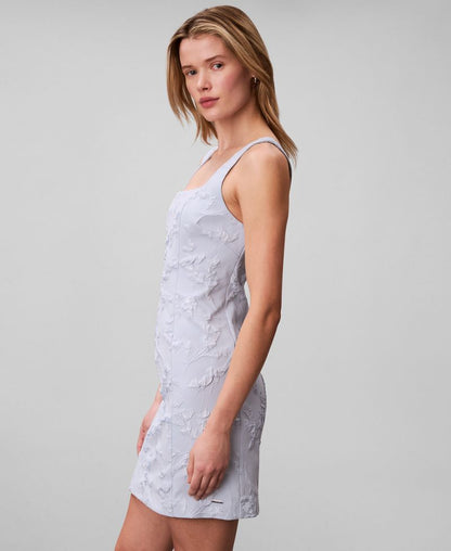 Calvin Klein Qadın Çiçəkli Kvadrat Yaxalı Mini Geyim