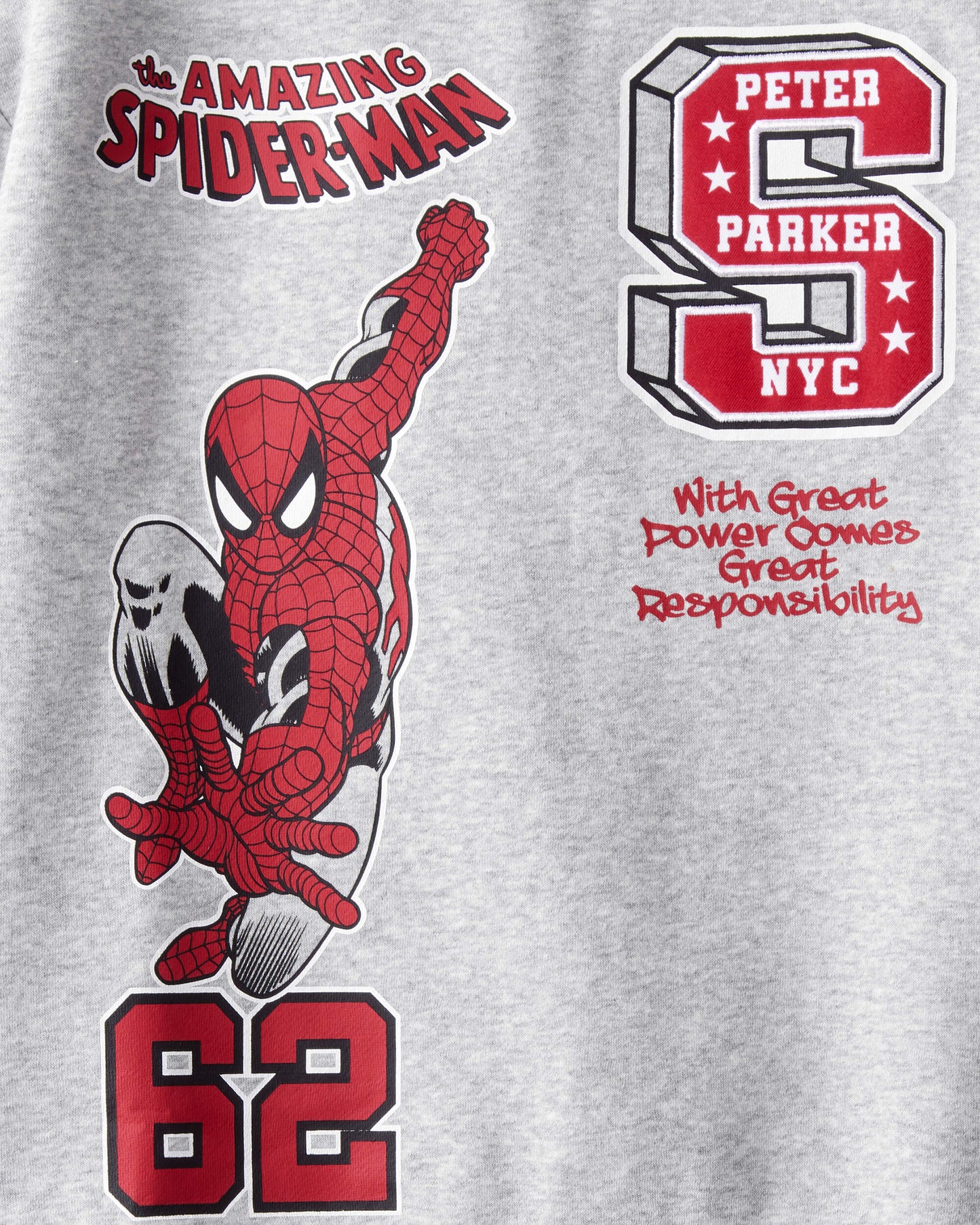 OshKosh B'gosh Oğlan ©Marvel Spider-Man Pulover Sweatshirt - Boz