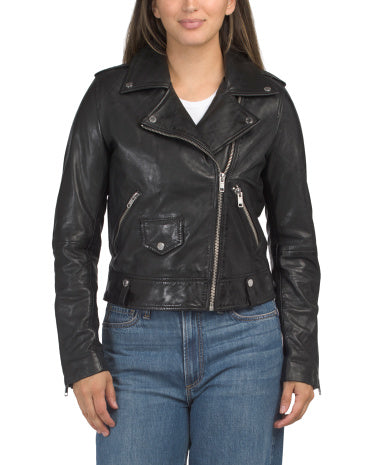 BOD & CHRISTENSEN Leather Semee Moto Gödəkçəsi
