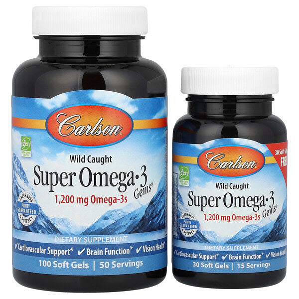 Carlson Wild Caught Super Omega 3 Gems 100 30 Soft Gel