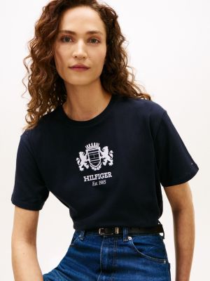 Tommy Hilfiger Hilfiger Crest Logo Köynək, Tünd Mavi