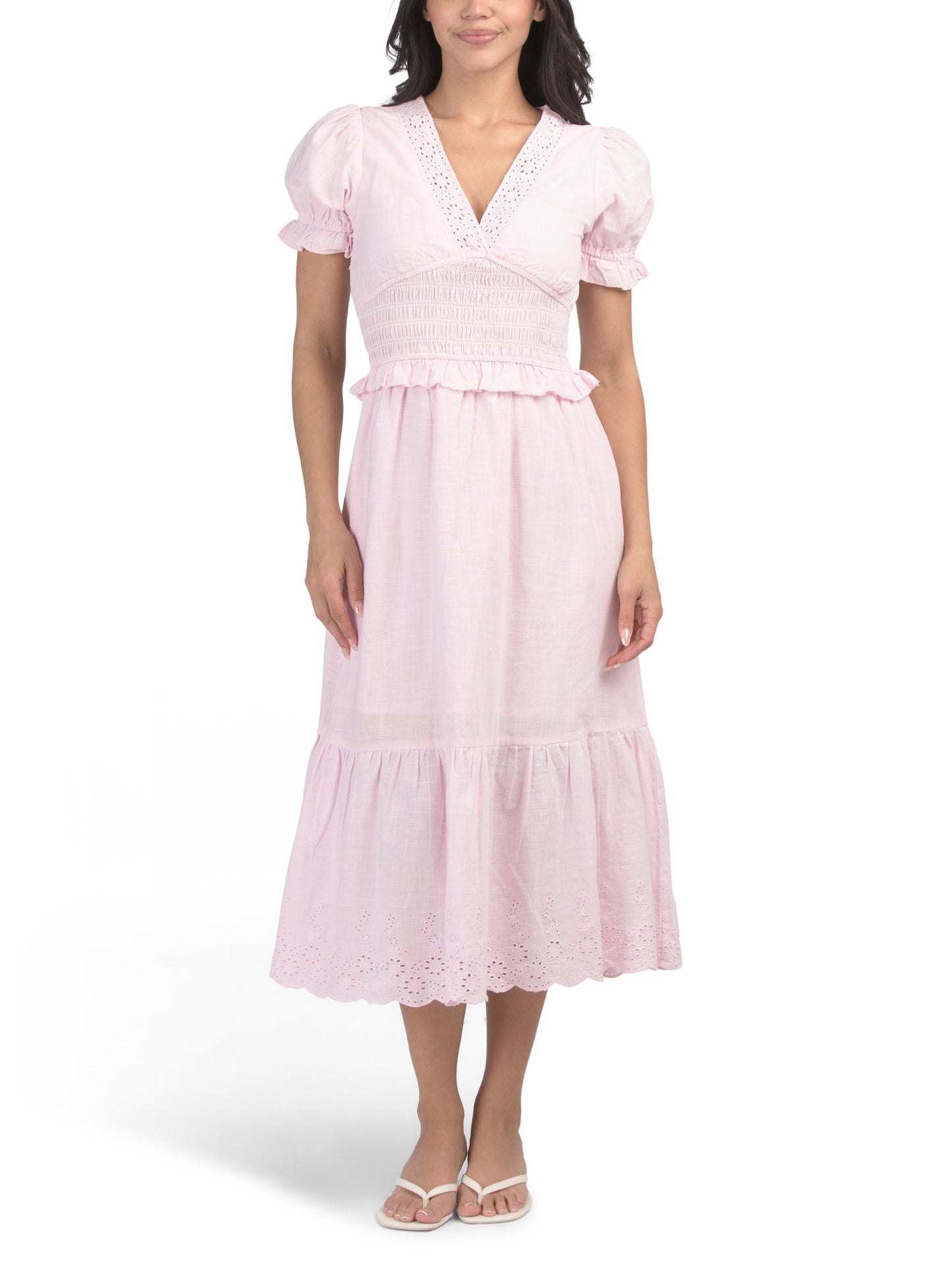 US TOGETHER Poplin Midi Geyimi