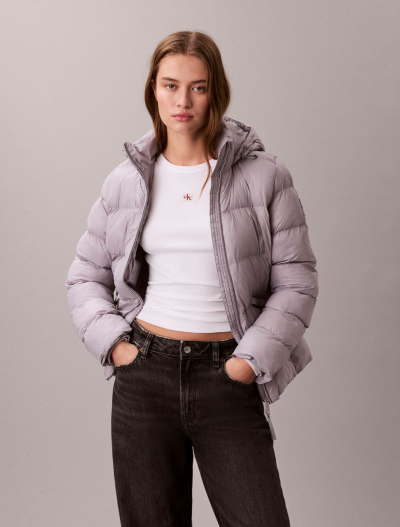 Calvin Klein Slim Puffer Jacket Dar Uyğun Dolğun Gödəkçə