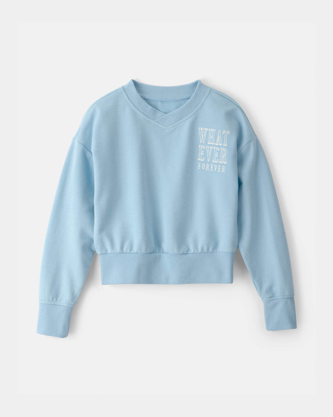 Carter's Qız Uşaqları 'Whatever Forever' Fransız Terisi Pullover Huddi - Mavi