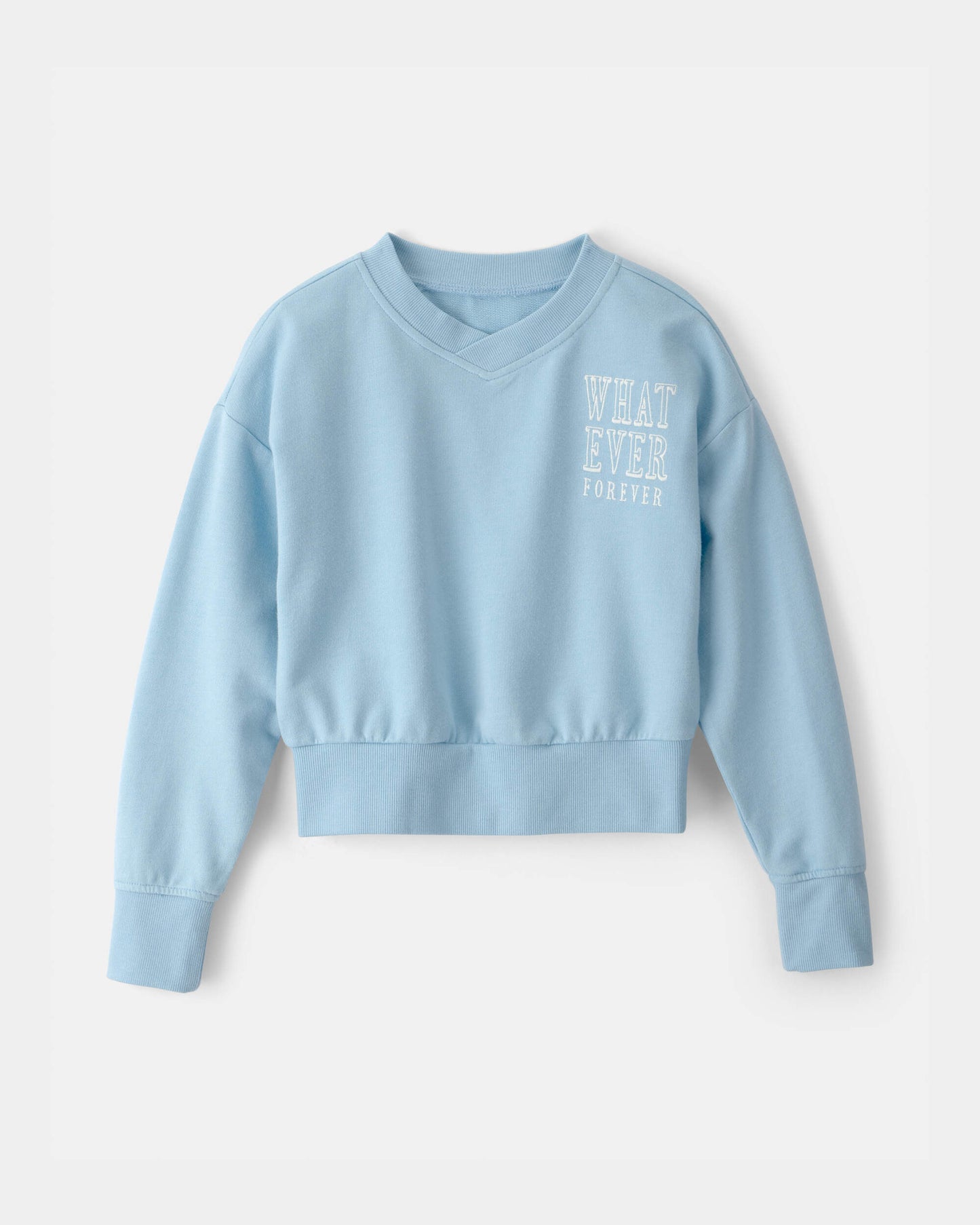 Carter's Qız Uşaqları 'Whatever Forever' Fransız Terisi Pullover Huddi - Mavi