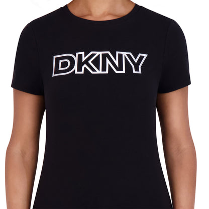 DKNY Sport Qadın Qısa Rəvan Loqo Köynəyi