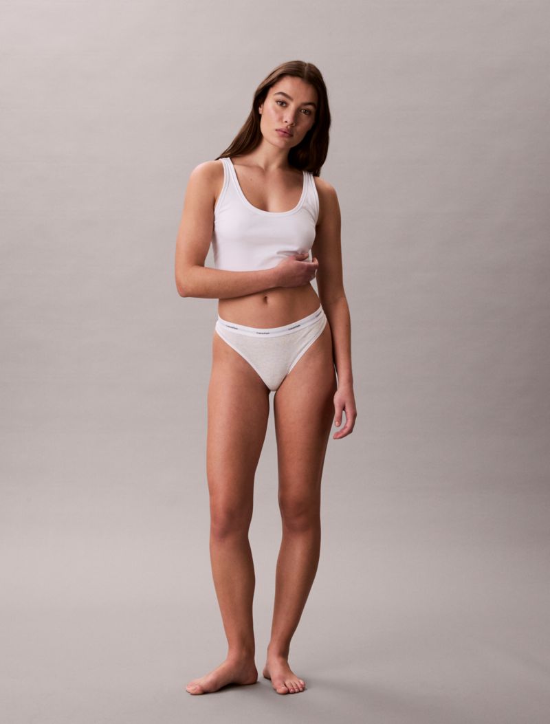 Calvin Klein Pamuk Elastik Qabırğalı Tanga