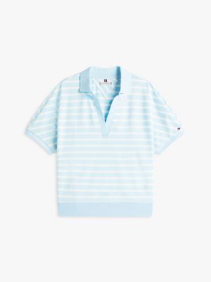 Tommy Hilfiger Rahat Oturuşlu Çizgili Polo, Rain Dance Kombinasiyası