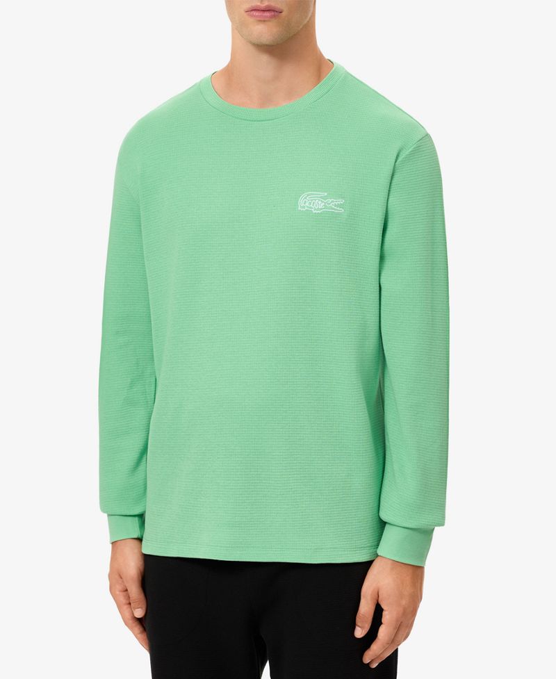 Lacoste Kişi Eksklusiv Timsah Vafli Toxunuşlu Termal Köynəyi