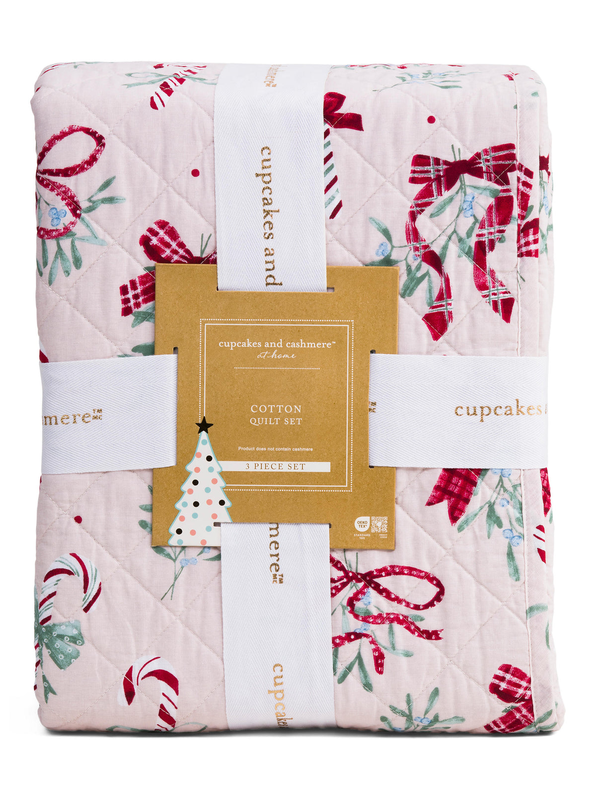 CUPCAKES & CASHMERE Candy Cane Lane Yorğan Dəsti