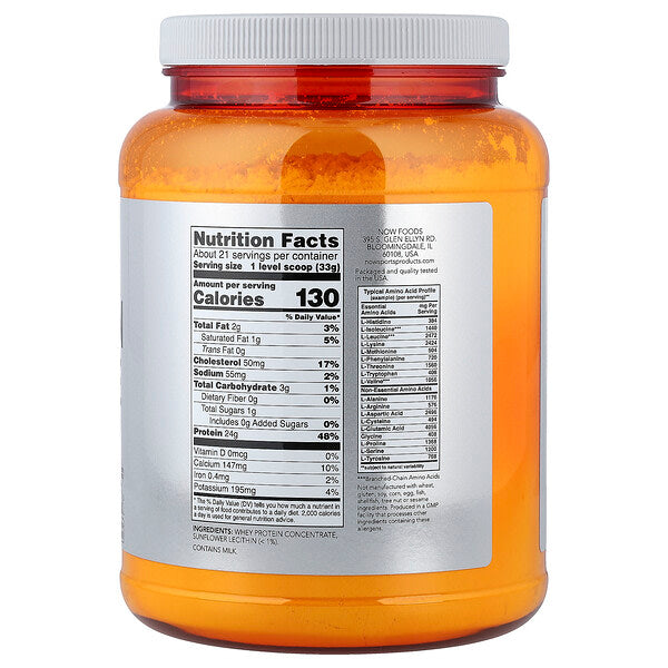 Now Foods Sports Whey Protein Concentrate Protein Tozu Tat Əlavə Olmadan 680 G
