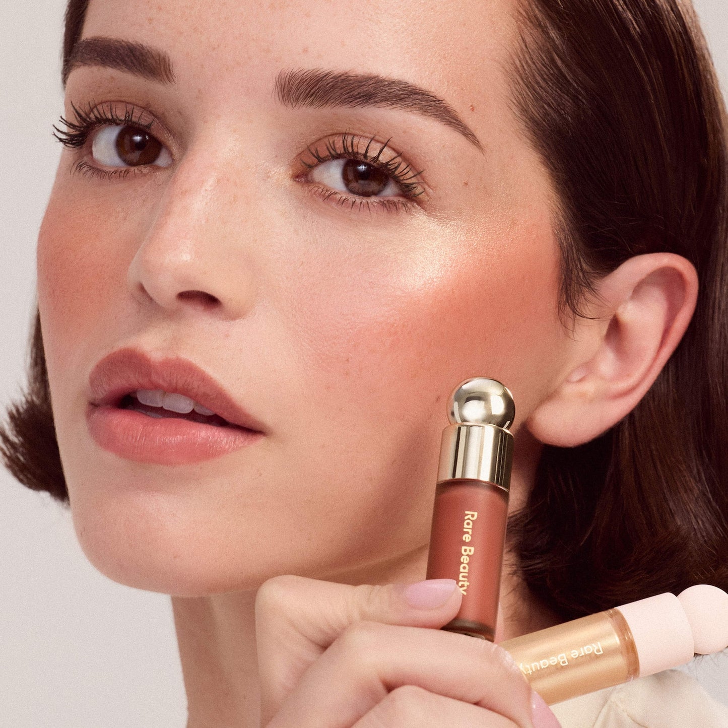 Rare Beauty by Selena Gomez Mini Warm Radiance Blush & Luminizer Duo Məkyaj Hədiyyə Seti