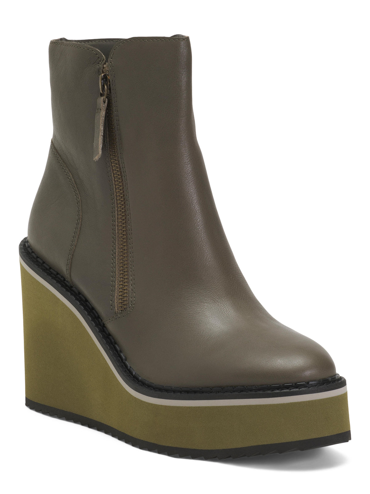 NAKED FEET Leather Avail Wedge Çəkmələri