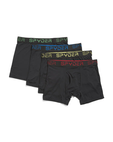 SPYDER 4-Pack Toxuculuq Buz Soyuducu Boxer Briefs