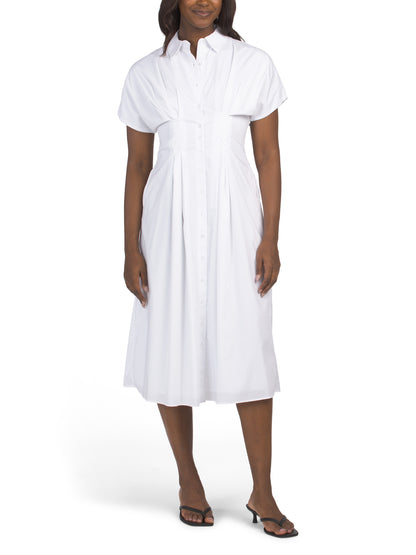 NICOLE MILLER Pintuck Beli Midi Geyim