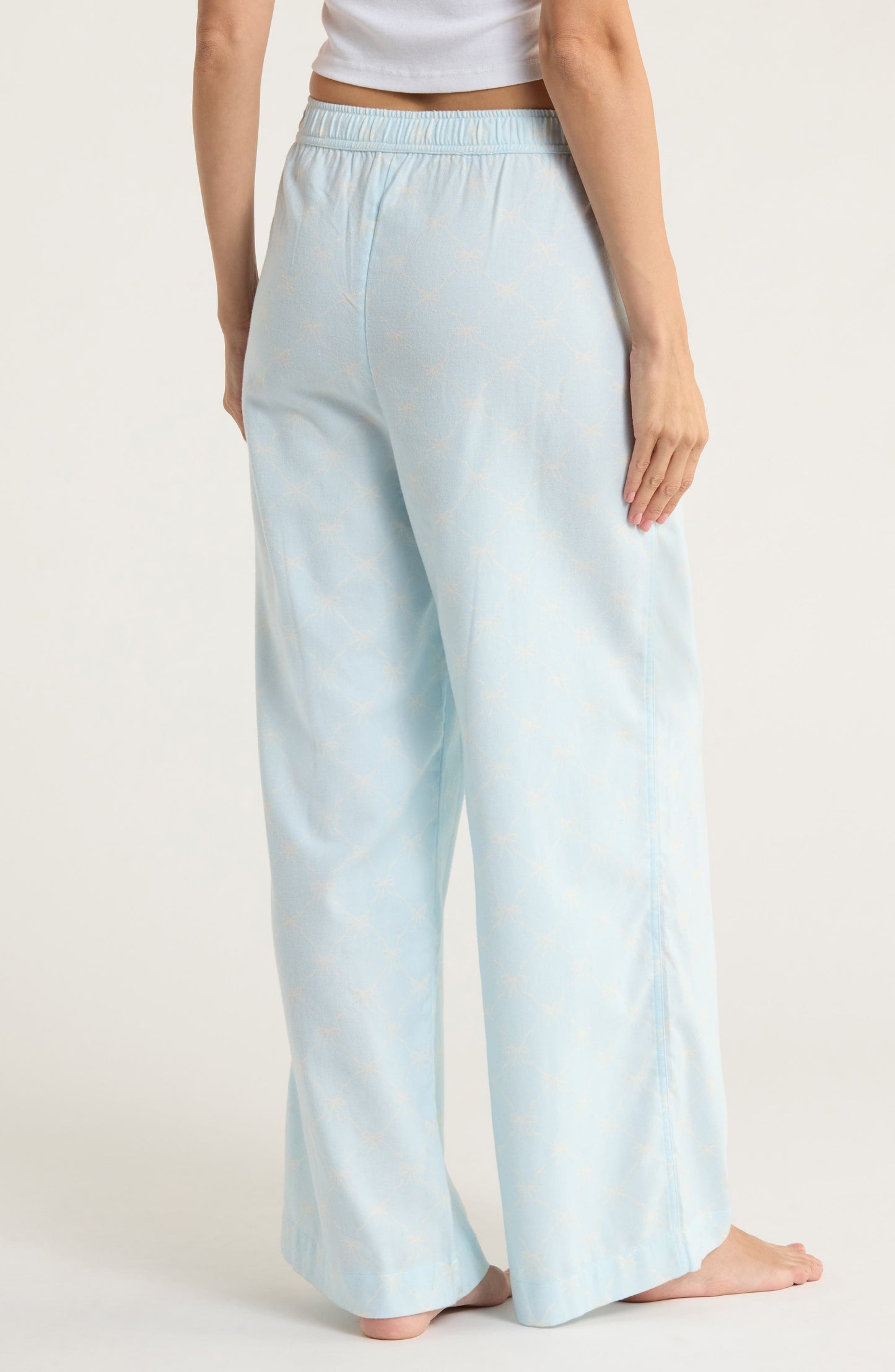 Open Edit Çap Edilmiş Flannel Boxer Pijama Şalvarı