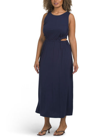 MICHAEL STARS Made In Usa Camille Crew Neck Cutout Maxi Geyim