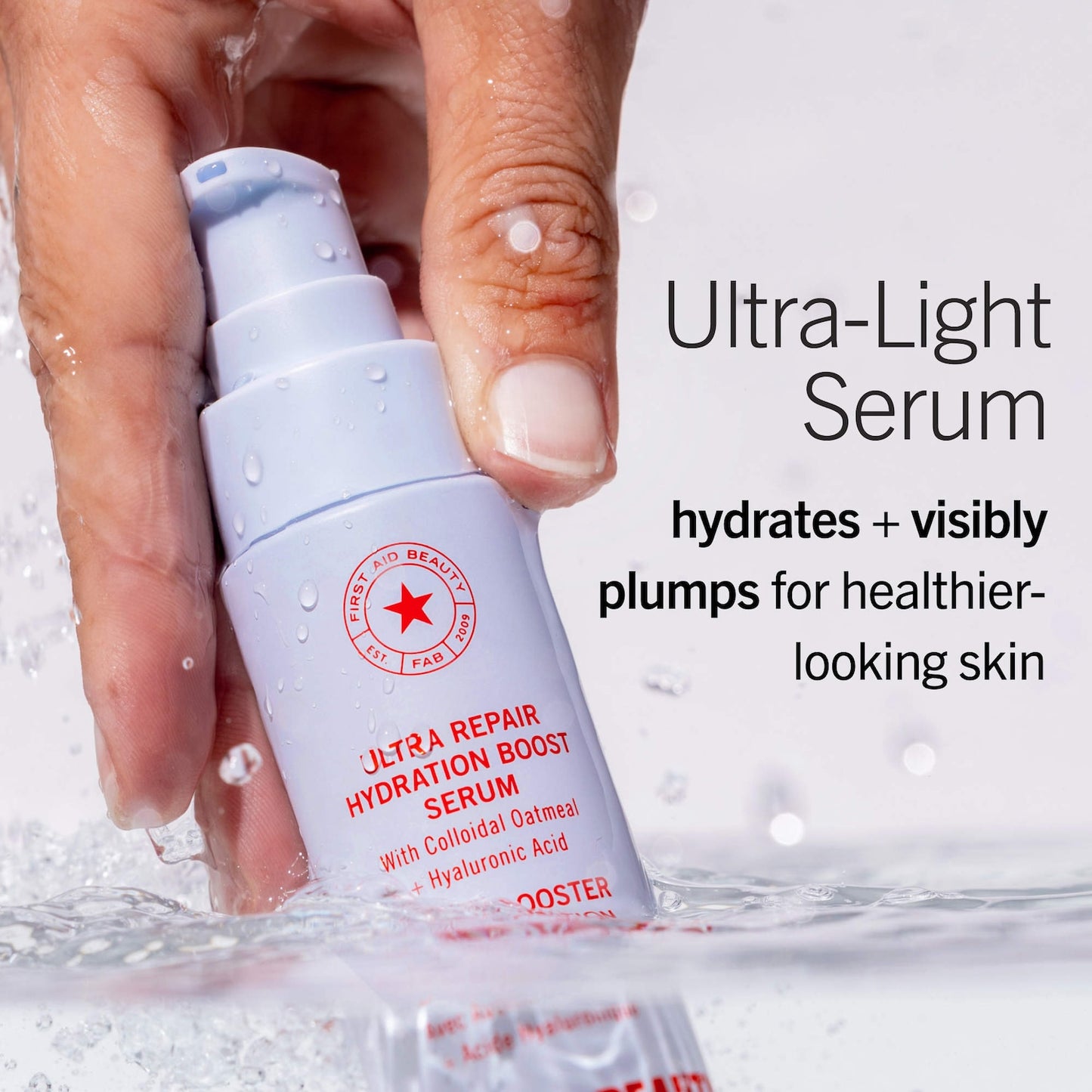 First Aid Beauty Ultra Repair Hydration Boost Hyaluronic Acid və Kolloid Yulaf Serumu