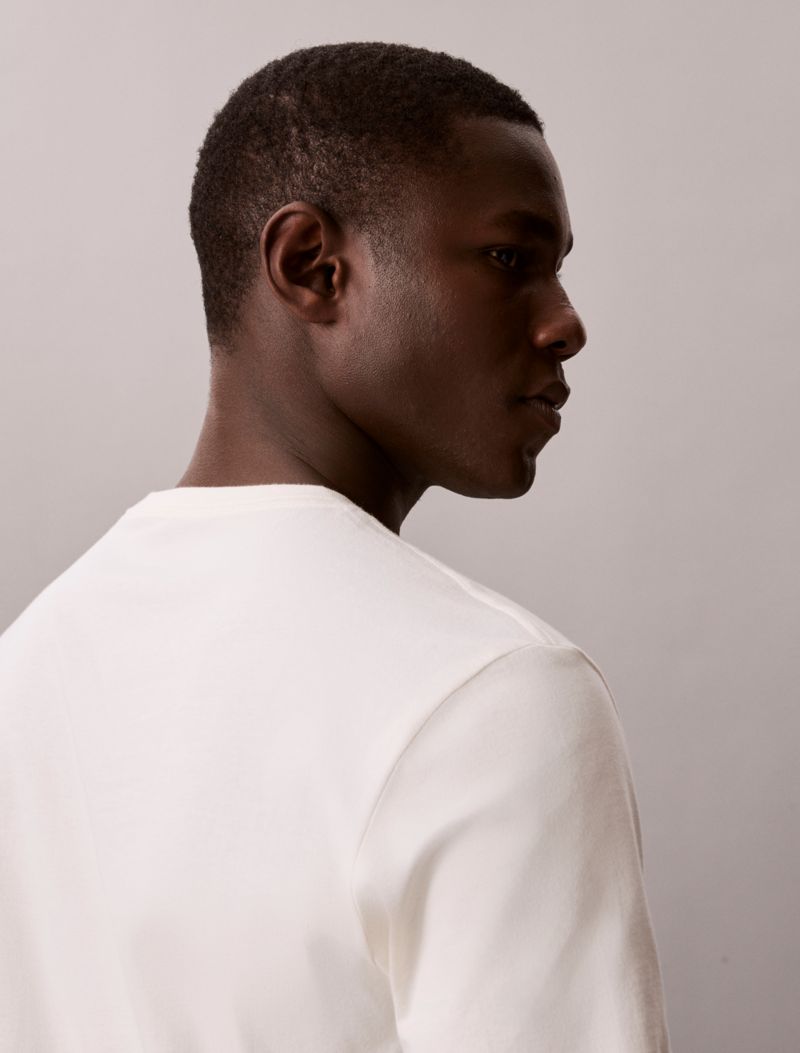Calvin Klein New York Script Logo Qrafik Klassik Köynək