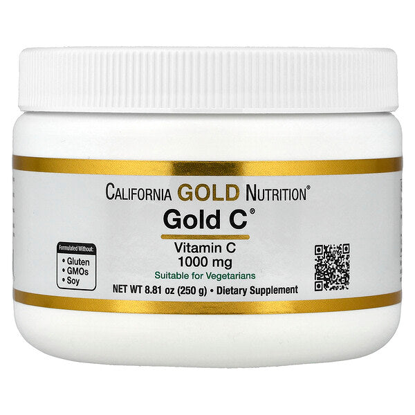 California Gold Nutrition Gold C Powder USP Səviyyəsi C Vitamini 1000mg 250g