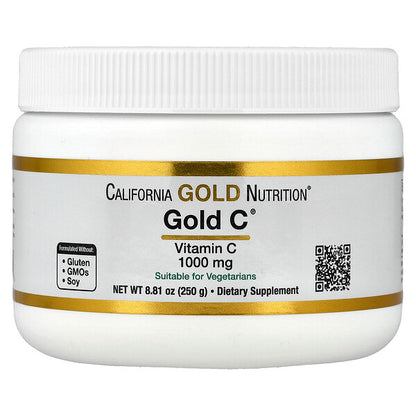 California Gold Nutrition Gold C Powder USP Səviyyəsi C Vitamini 1000mg 250g