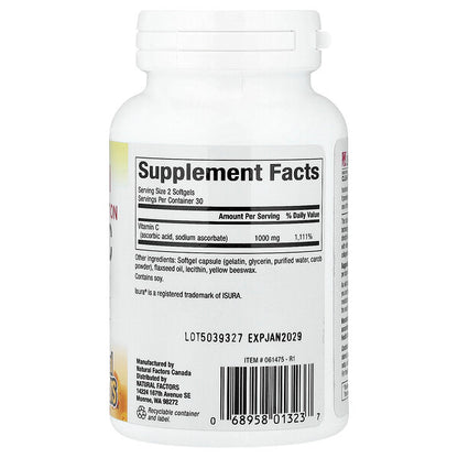 Natural Factors Liposomal C Vitamini 60 Softgel 500mg