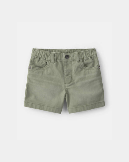 Carter's Uşaq Twill Elastikli Şortlar - Zeytun