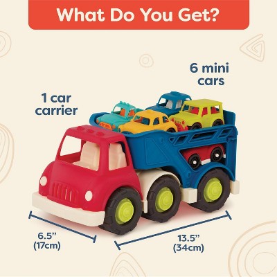 B. toys - Avtomobil Daşıyıcı Yük Maşını və 6 Avtomobil - Happy Cruisers
