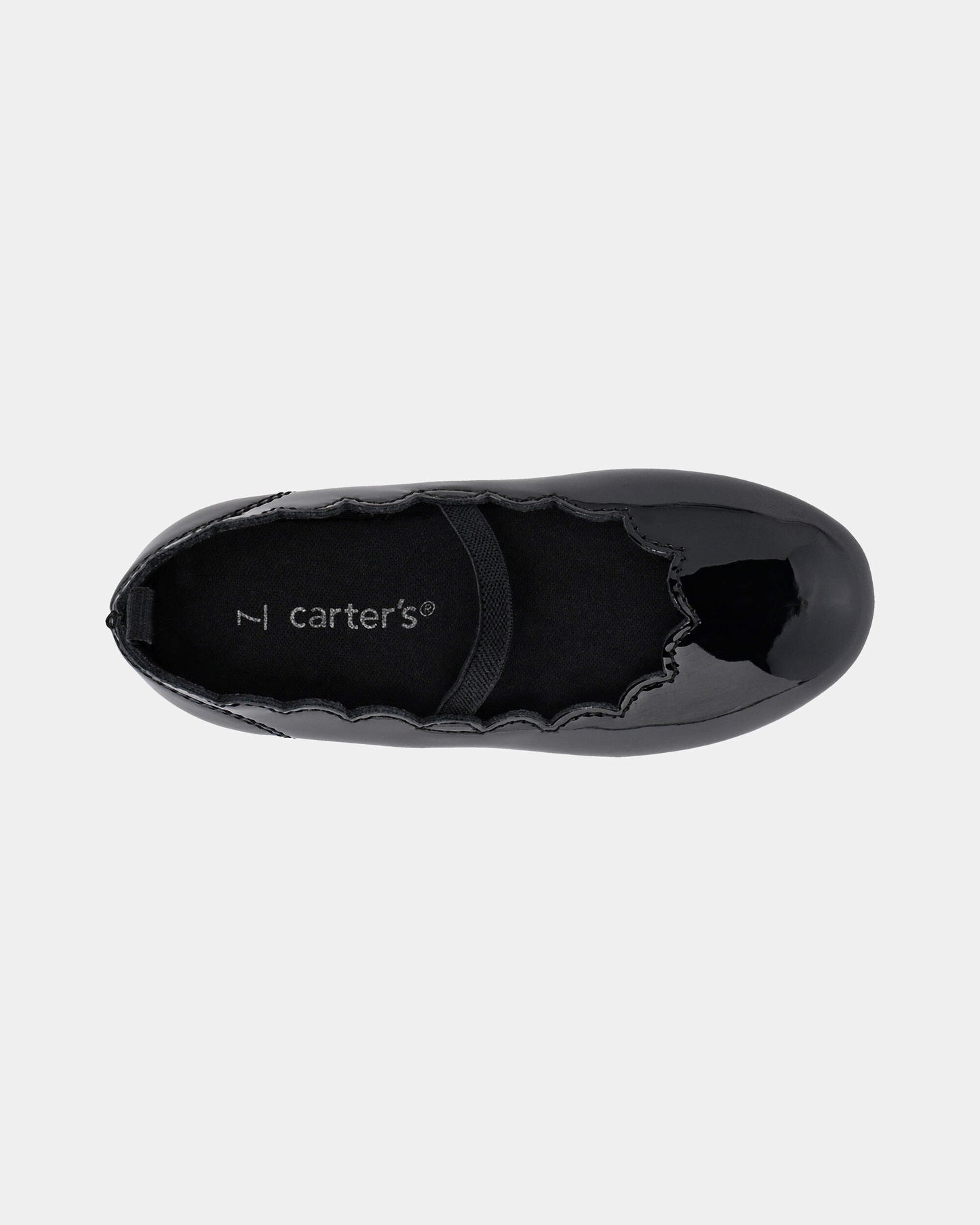 Carter's Balaca Qız Fırfırlı Parlaq Geyim Ayaqqabısı - Qara
