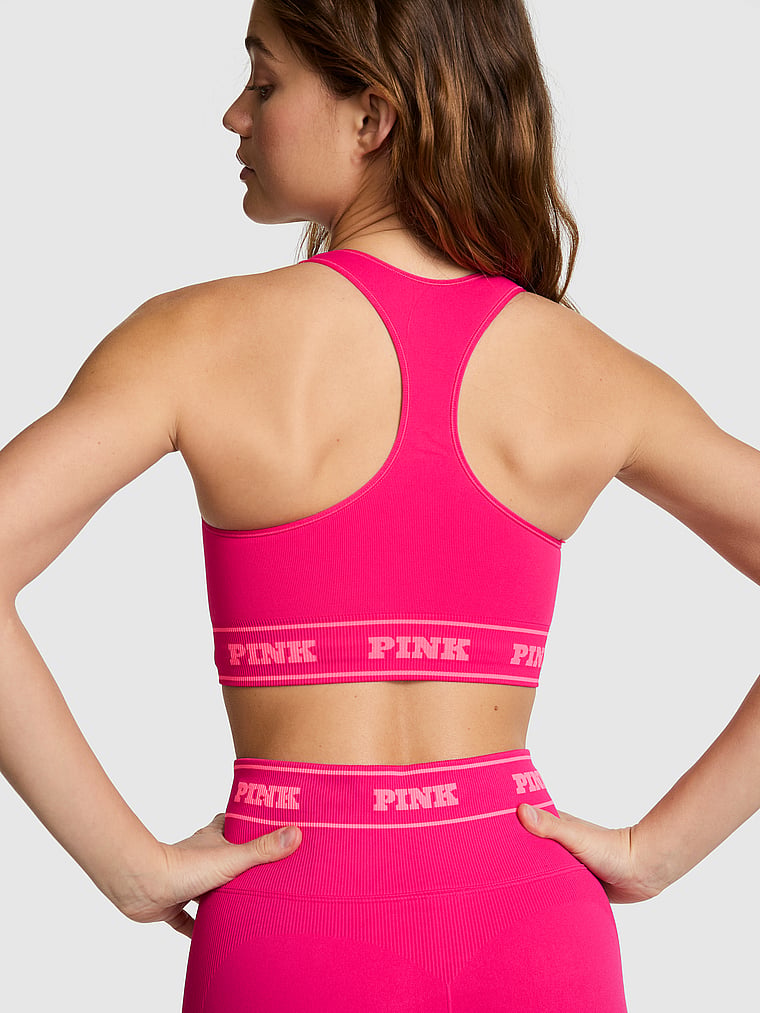 PINK Seamless Reversible Sports Bra