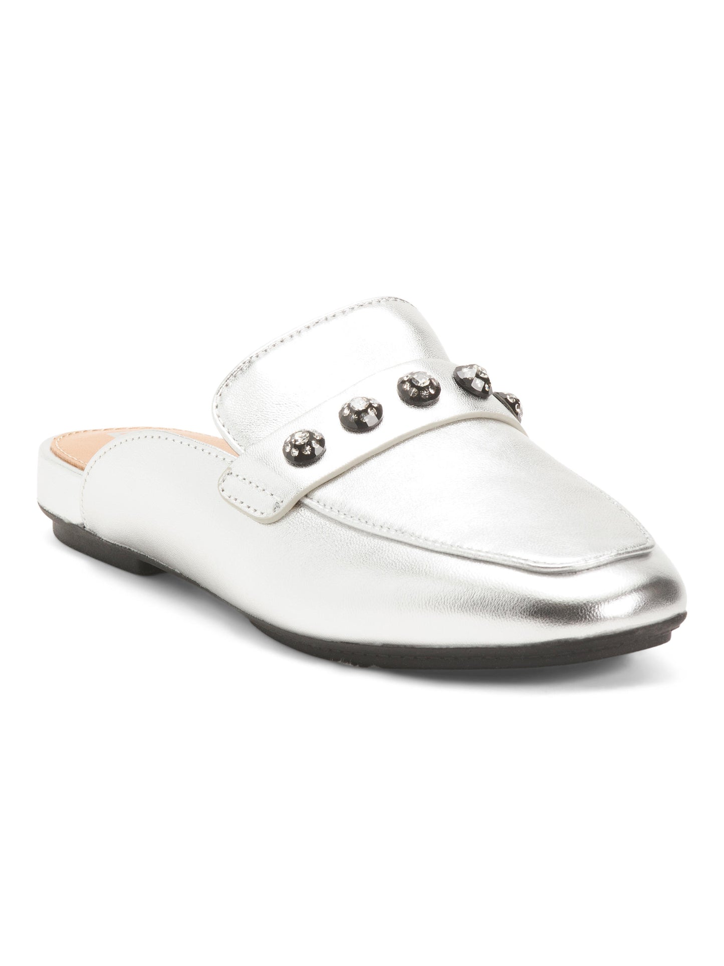 FITFLOP Leather Delicato Təsəvvür Kristal Klaster Yumşaq Terlik