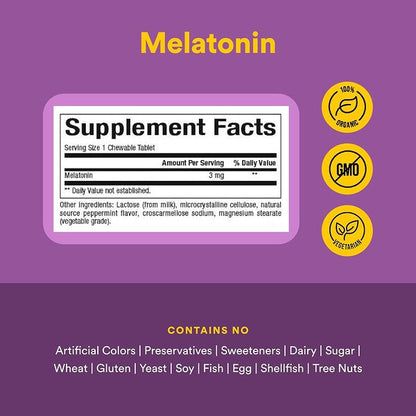 Natural Factors Stress Relax Melatonin 3 Mg 90 Çiğnənən Tablet