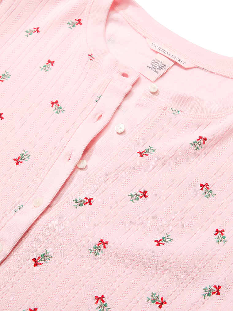 Victoria's Secret Rahat Pointelle Henley Uzun Pijama Dəsti