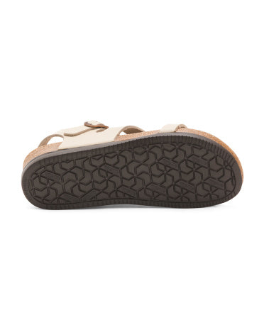 AEROTHOTIC Leather Ares Comfort Wedge Sandals With Antimicrobial Lining