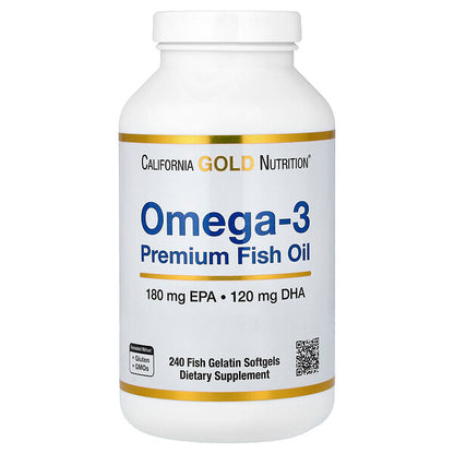 California Gold Nutrition Omega-3 Premium Balıq Yağı 240 Balıq Jelatin Softgels