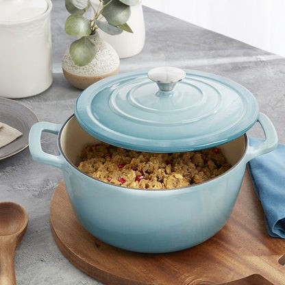 Mingle & Co. 5-qt Emallı Dökme Dəmir Dutch Oven