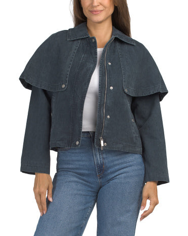 BAGATELLE COLLECTION Cropped Cape Trench Gödəkçəsi