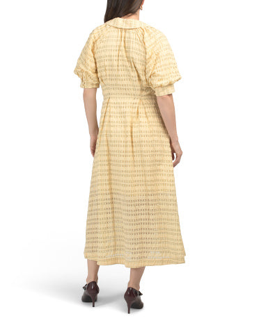 ENDLESS ROSE Seersucker Checkered Midi Geyim
