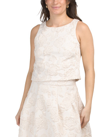 MUSE Jacquard Toxumalı Kolsuz Bluzka