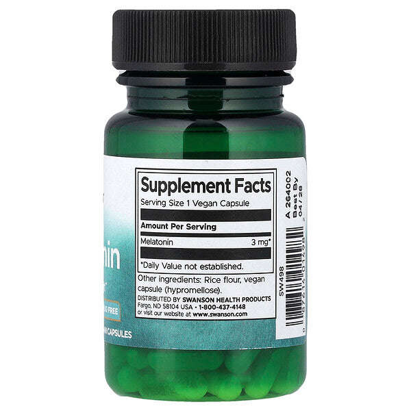 Swanson Melatonin 3 Mg 60 Kapsul YoxYox