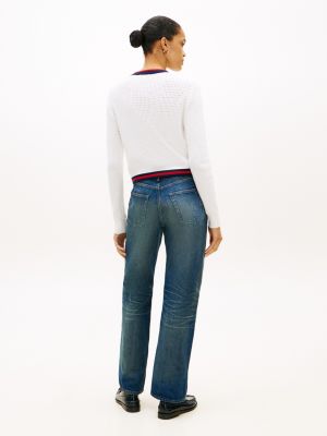 Tommy Hilfiger Qızılı Düymələr ilə Dokulu Toxunma Kardiqan, Fil Dişi