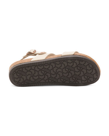 AEROTHOTIC Leather Tori Comfort Wedge Sandals With Antimicrobial Lining