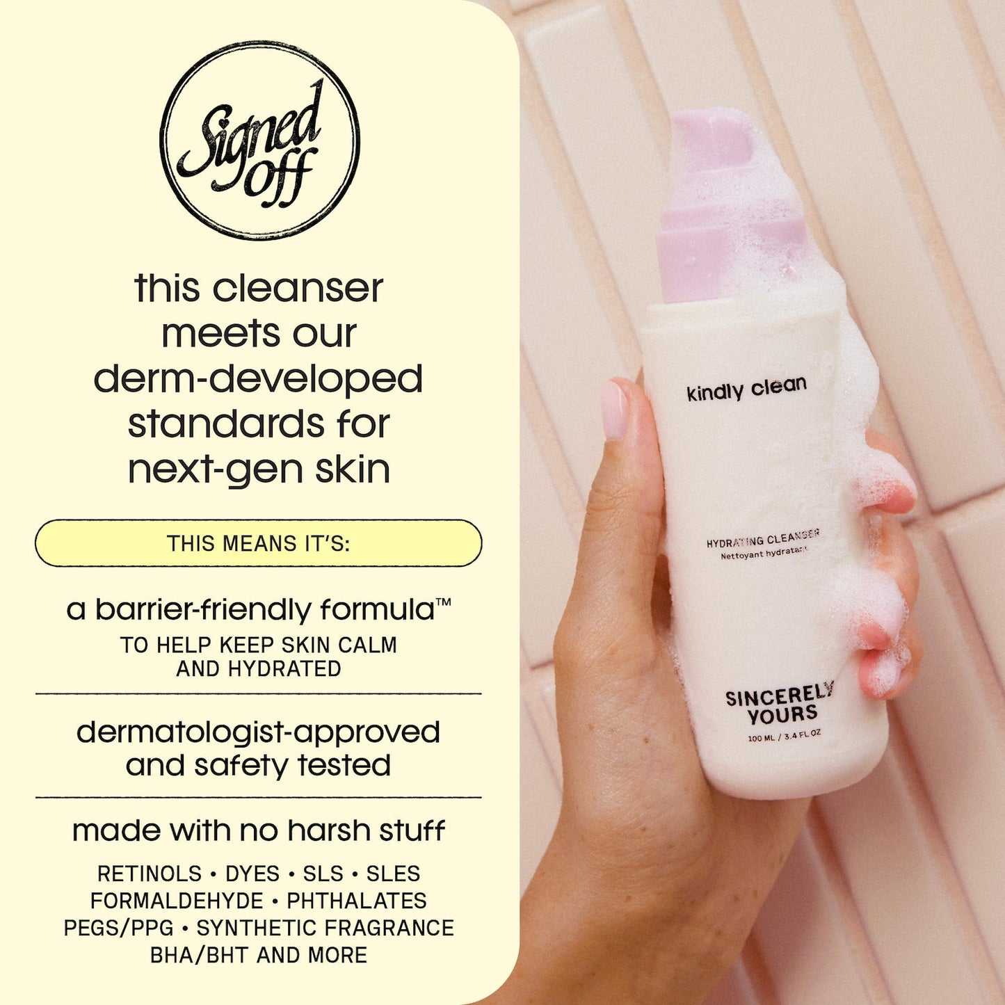 Sincerely Yours Kindly Clean Nəmləndirici və Yatışdırıcı Köpüklü Üz Yuma Vasitəsi
