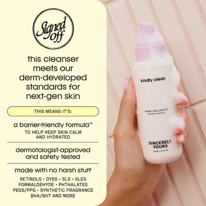 Sincerely Yours Kindly Clean Nəmləndirici və Yatışdırıcı Köpüklü Üz Yuma Vasitəsi
