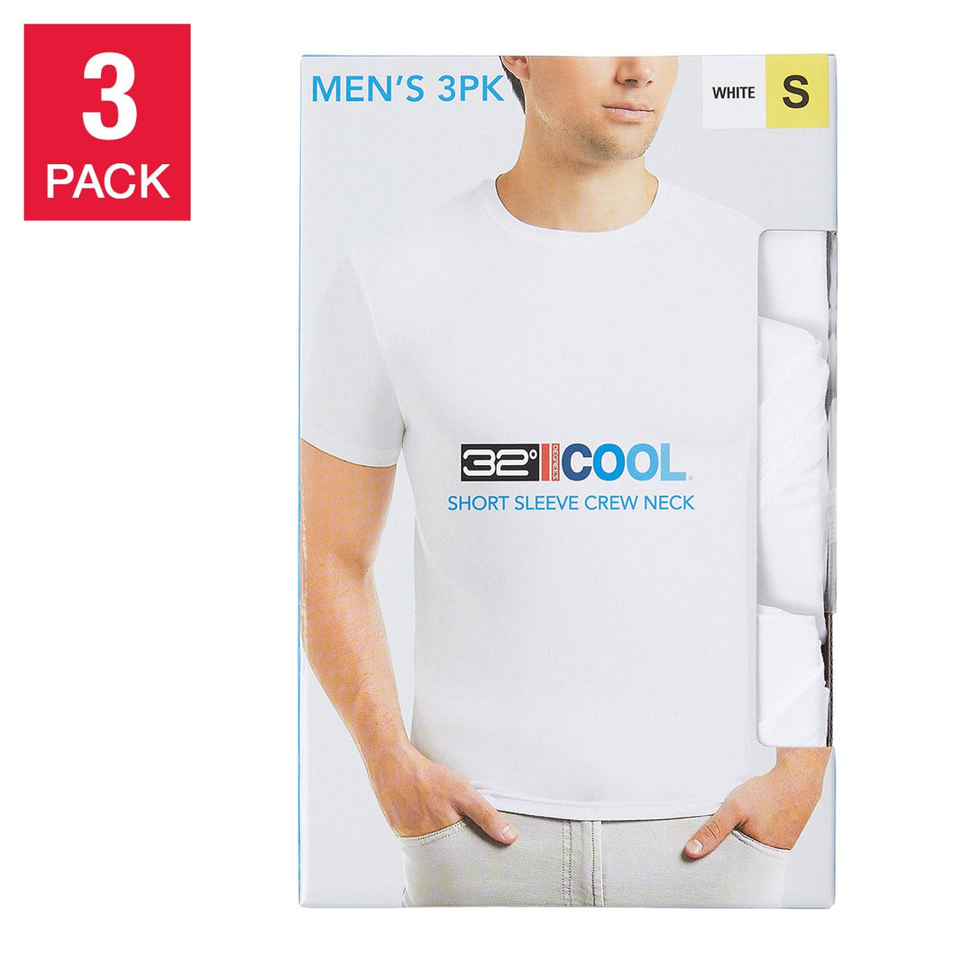 32 Degrees Kişi Cool Tee 3-Pack Ağ XX-Large