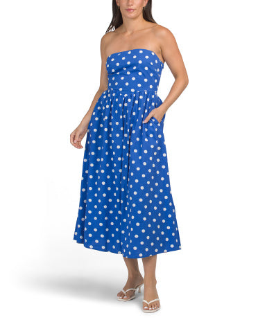 Poplin Polka Dot Midi Geyim