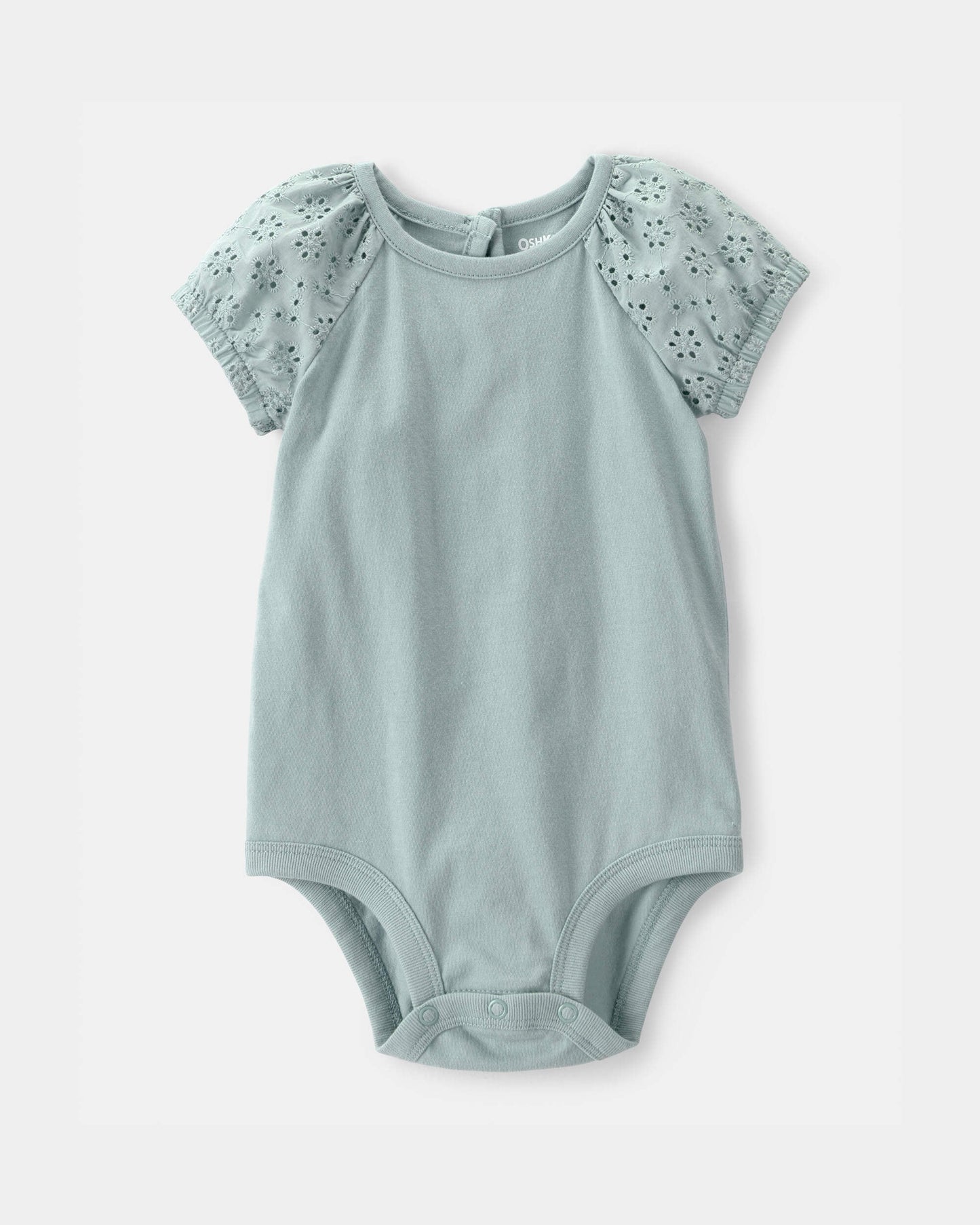 OshKosh B'gosh Qız Uşaq Göz Tətəkli Bodysuit - Yaşıl