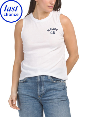 CHASER Bella Jersey Muscle Cropped Tank Top